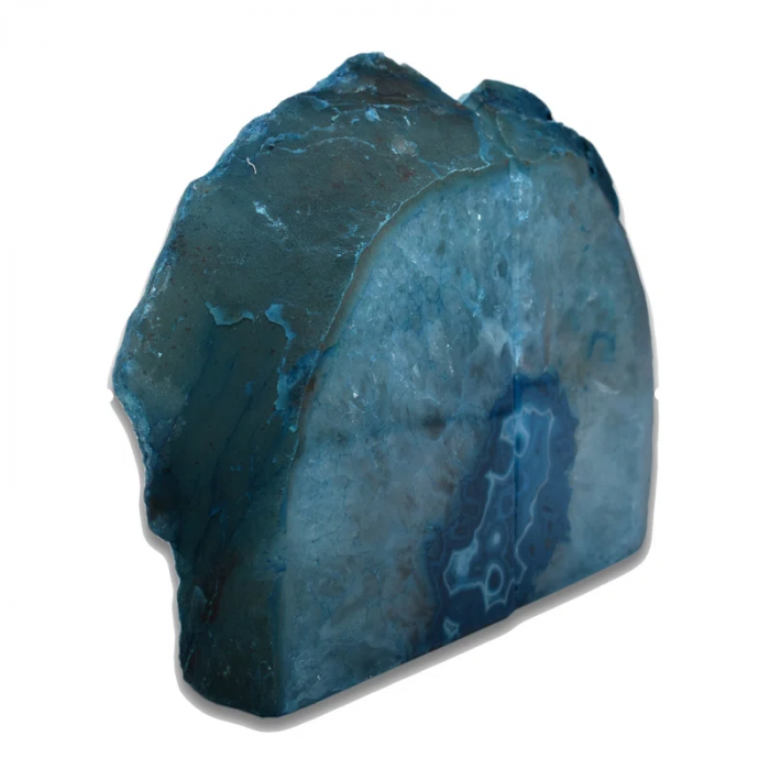 Evelynn Non-Skid Teal Agate Bookends - Image 3