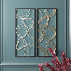 Handmade Glam Abstract Wall Decor on Metal