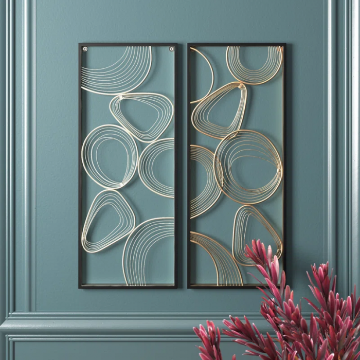 Handmade Glam Abstract Wall Decor on Metal