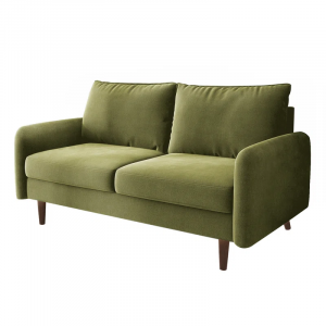 Hasaam 56.3" Wide Velvet round Arms Small Apartment Loveseat