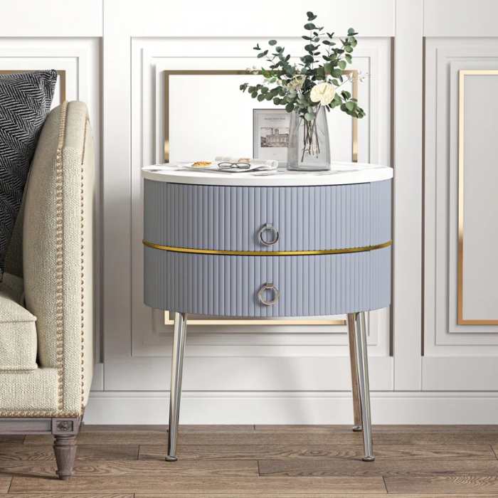 Midwest 21.85'' Tall 2 - Drawer End Table - Image 3