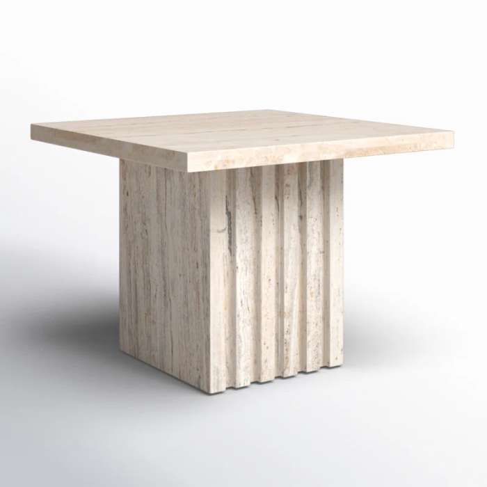 Pristina Tall Square Marble Accent Table - Image 6