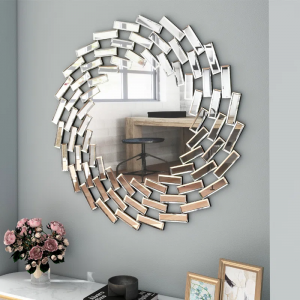 Freelon Sunburst Glass round Wall Mirror