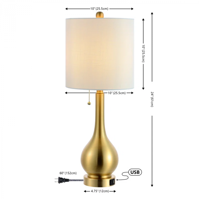 Orford Metal USB Table Lamp - Image 5