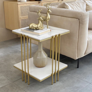 Ratesha Marble Top End Table