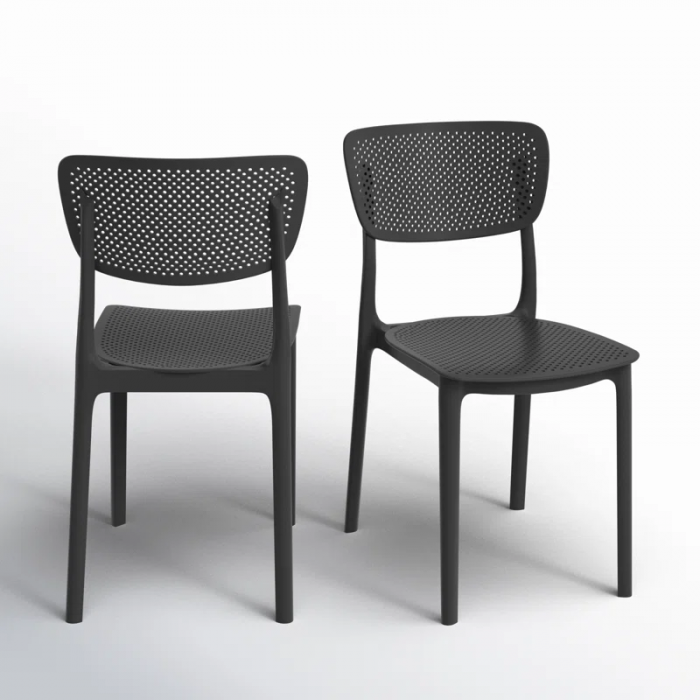 Farrah Outdoor Stacking Dining Side Chair - Image 8