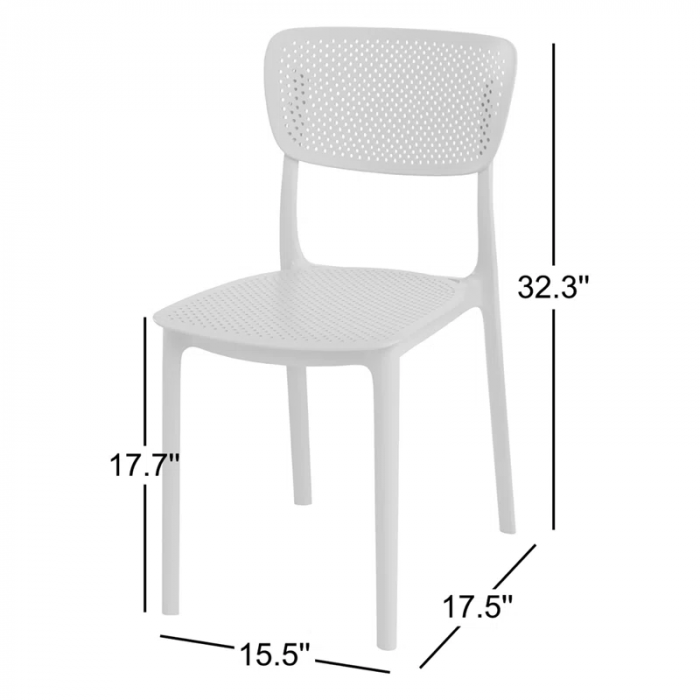 Farrah Outdoor Stacking Dining Side Chair - Image 15