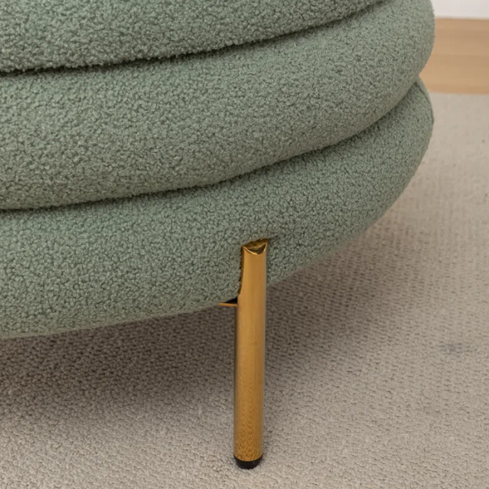 Lytham Upholstered round Storage Ottoman - Image 8