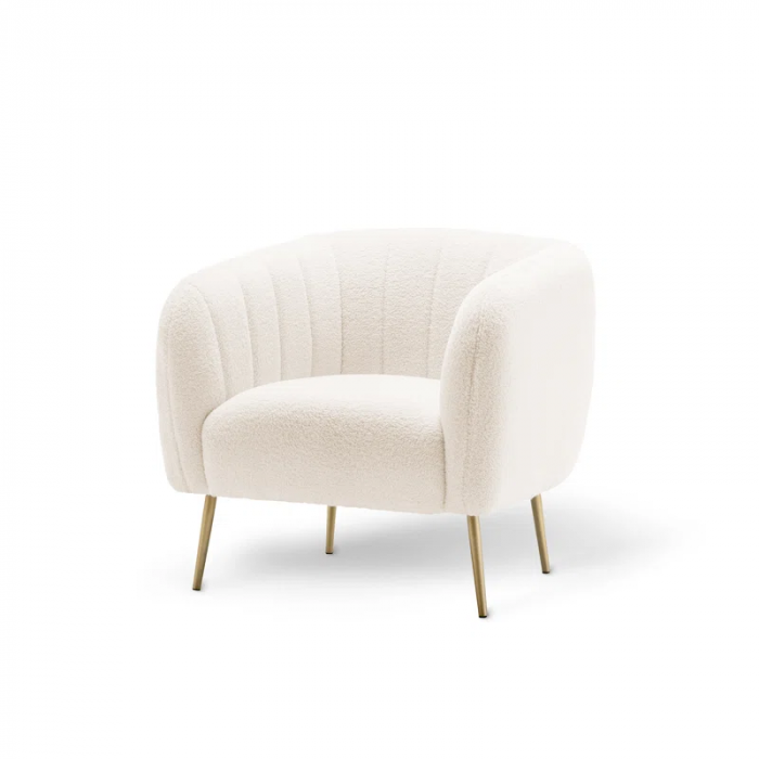 Samouri Modern Channel Tufted Barrel Accent Chair - Image 2