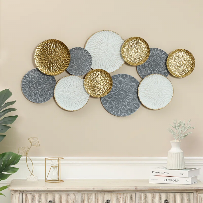 Gold Modern Abstract Wall Decor on Metal - Image 6