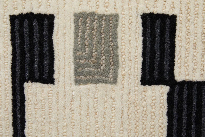 Nya Architectural Mid-Century Modern, Ivory / Black, 5' X 8' Area Rug - Image 6