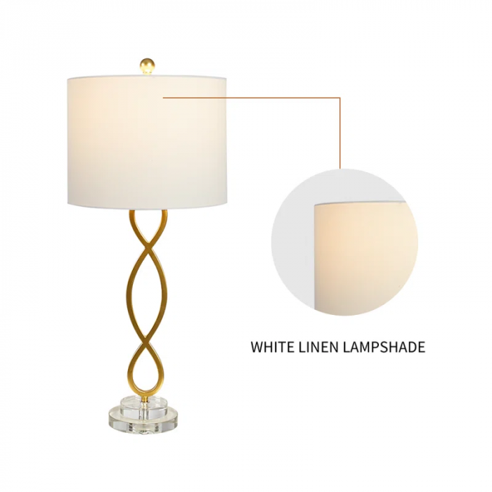 Hallye 30.25" Crystal Gold/Clear Table Lamp Set - Image 5
