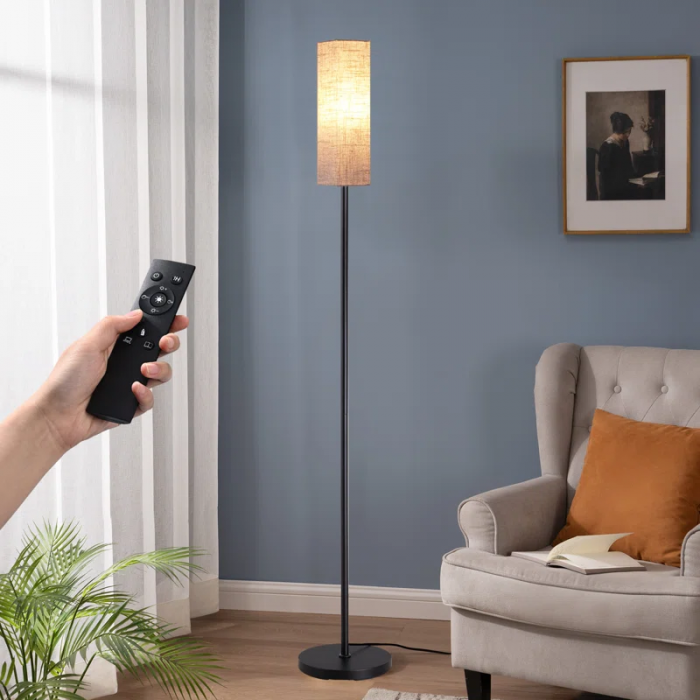 Osblek 65'' Traditional Floor Lamp with Remote Control and Bulb Included - Image 4