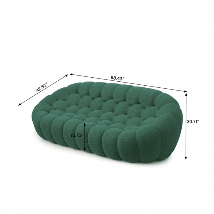 Cenie 98.43'' Upholstered Sofa, No Assembly Required - Image 7