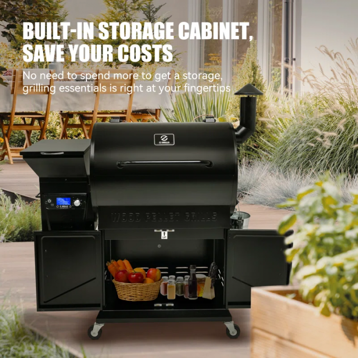 FLAGSHIP 700 Sq.In Pellet Grill Smoker with PID 2.0 Controller and Cabinet - Image 13