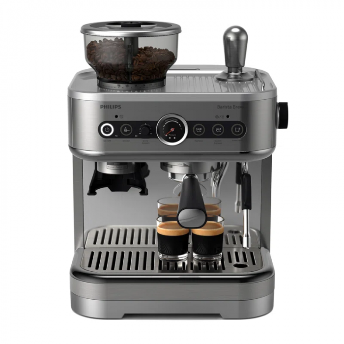 Barista Brew Semi-Automatic Espresso Machine with Frother, 280Gr Dual Bean Container - Image 2