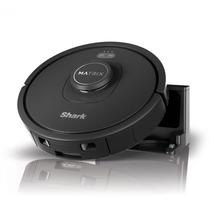Matrix Robot Vacuum with Self-Cleaning Brushroll for Pet Hair, No Spots Missed on Carpets and Hard Floors, Precision Home Mapping, Wi-Fi Black/Silver