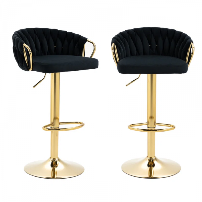 Christal Swivel Upholstered Adjustable Height Counter Stool - Image 5