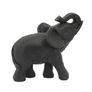 Modern Resin Polyresin Elephant Figurine with Intricate Detailing - Elegant Decorative Accent for Contemporary and Stylish Home Decor