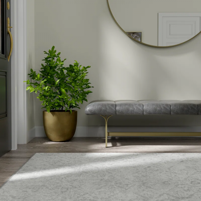 Lorinda Upholstered Vegan Leather Coffee Table with Metal Base - Image 10