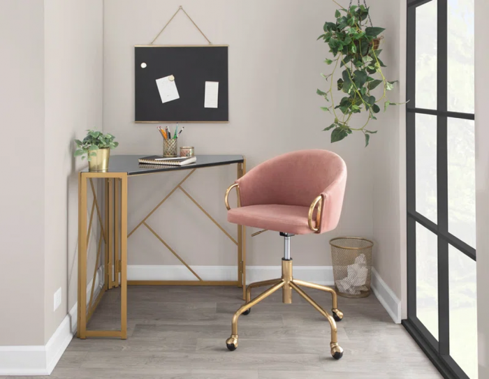 Audwine Velvet Task Chair - Image 6