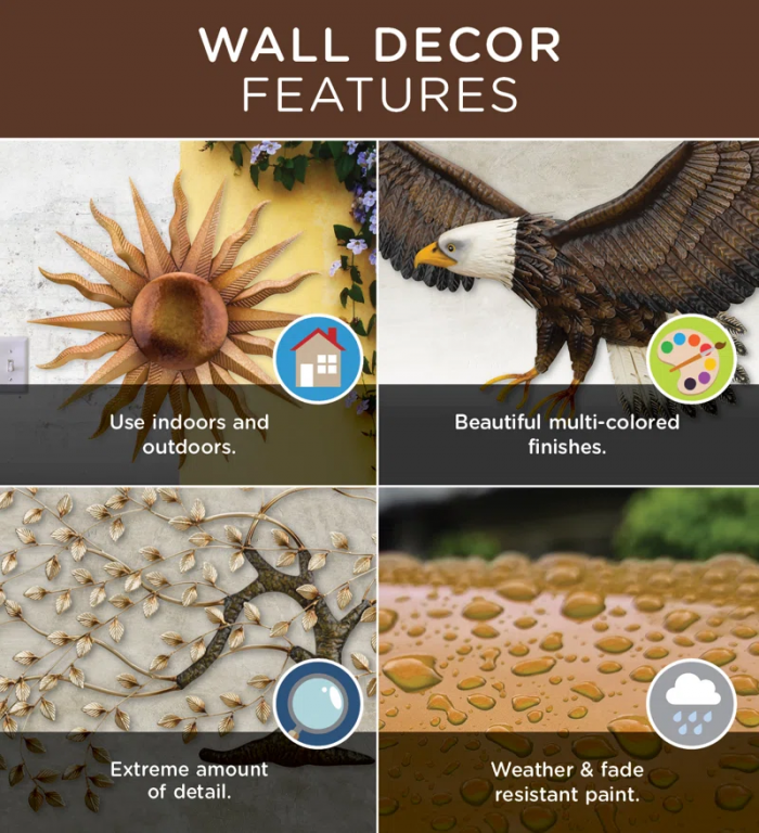 Handmade Glam Landscape & Nature Wall Decor on Metal - Image 3