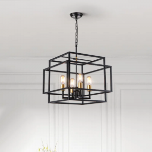 Worton 4 - Light Lantern Square Chandelier(18")
