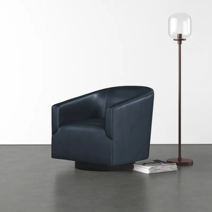 Hall Faux Leather Swivel Barrel Chair - Image 6