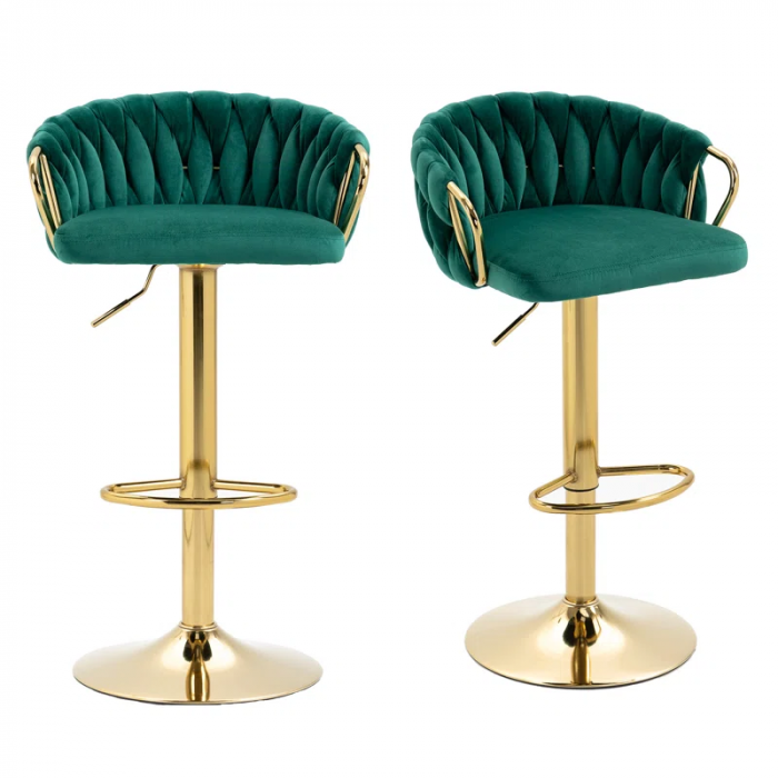 Christal Swivel Upholstered Adjustable Height Counter Stool
