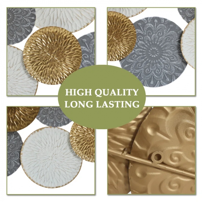 Gold Modern Abstract Wall Decor on Metal - Image 9