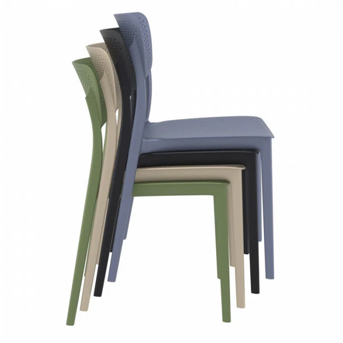Farrah Outdoor Stacking Dining Side Chair - Image 12