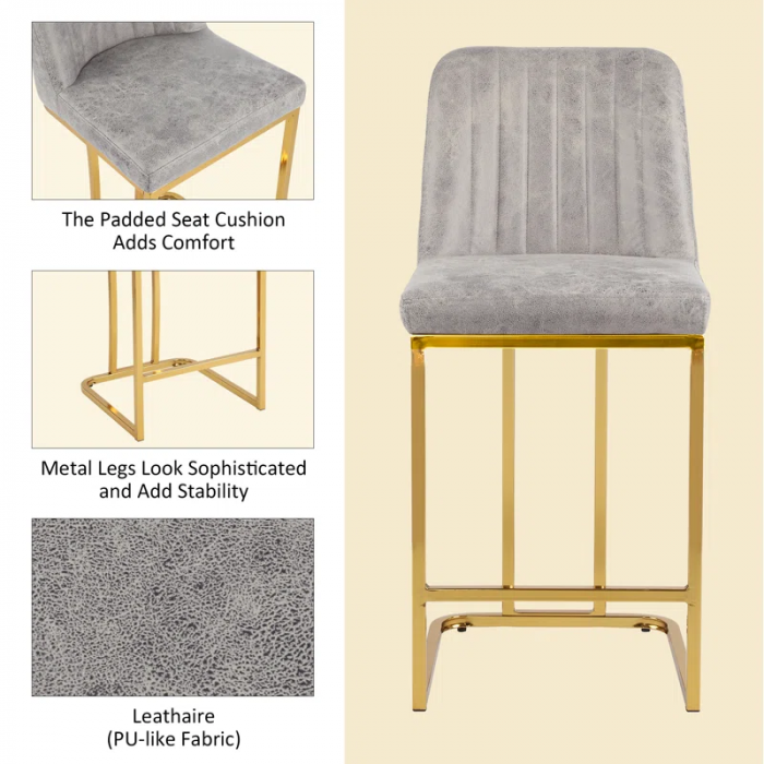 Branchville Upholstered Counter Stool with Metal Frame - Image 8