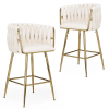 Kristyn Upholstered 25.6'' Counter Stool with Metal Frame