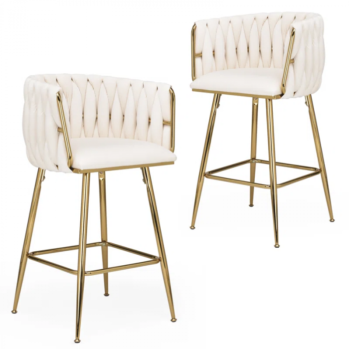 Kristyn Upholstered 25.6'' Counter Stool with Metal Frame