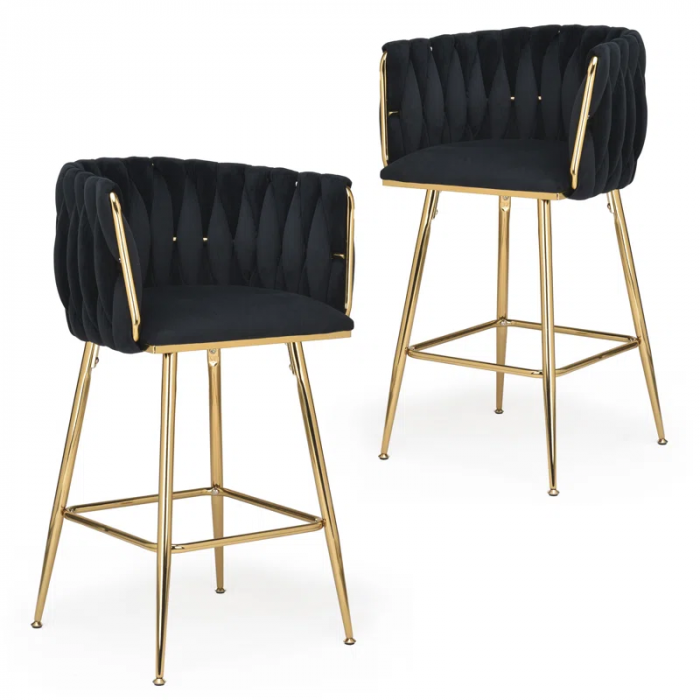 Kristyn Upholstered 25.6'' Counter Stool with Metal Frame - Image 2