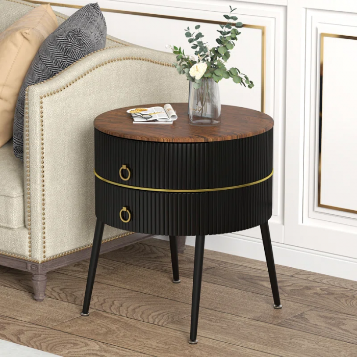 Midwest 21.85'' Tall 2 - Drawer End Table - Image 2