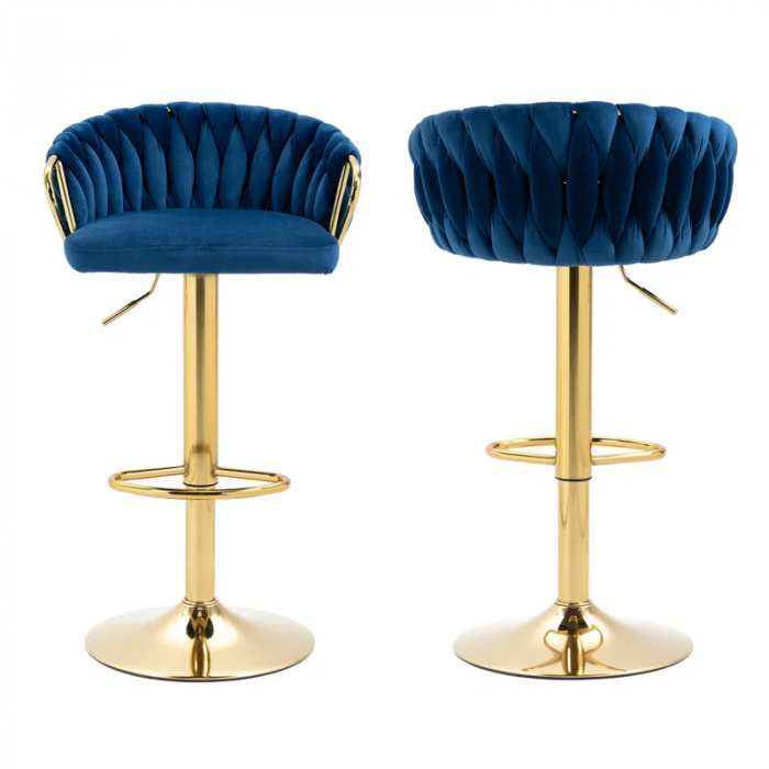 Christal Swivel Upholstered Adjustable Height Counter Stool - Image 4