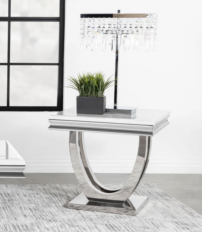 Demorest Stone Top End Table