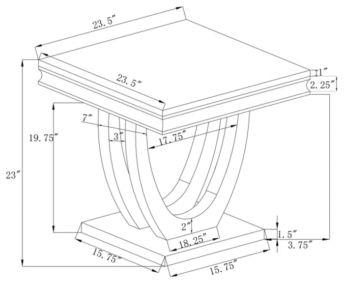 Demorest Stone Top End Table - Image 4