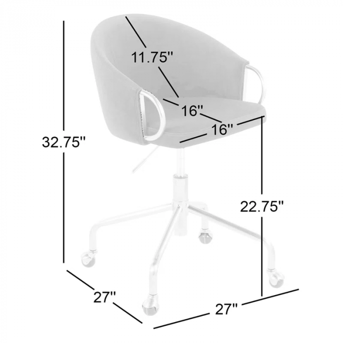 Audwine Velvet Task Chair - Image 7