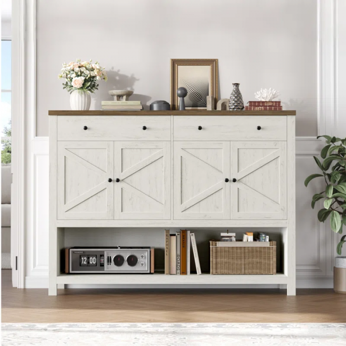 55.1" Upgraded Console Table, Entryway Table with Open Shelf - Image 6
