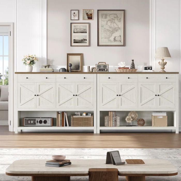 55.1" Upgraded Console Table, Entryway Table with Open Shelf - Image 7