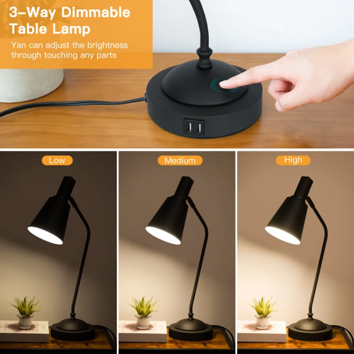 Dimmable Table Lamp with Usb and Touch Control - Image 9