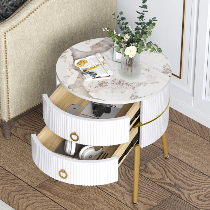 Midwest 21.85'' Tall 2 - Drawer End Table - Image 8