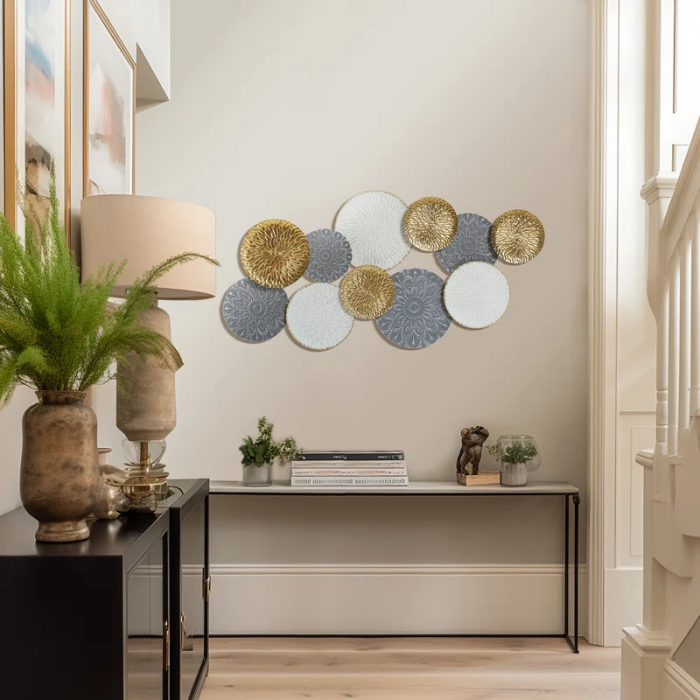Gold Modern Abstract Wall Decor on Metal - Image 4