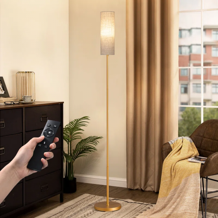 Smathering 65'' Traditional Floor Lamp with Remote Control and Bulb Included - Image 4