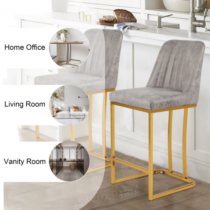 Branchville Upholstered Counter Stool with Metal Frame - Image 13