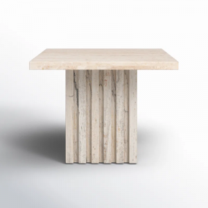 Pristina Tall Square Marble Accent Table