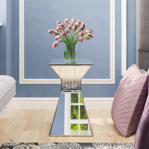 Stingley Mirrored Glass Top End Table