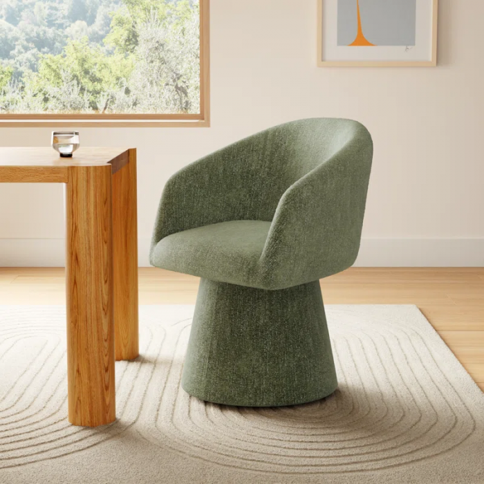 Kyo Chenille Upholstered Barrel Chair (Set of 2) - Image 5